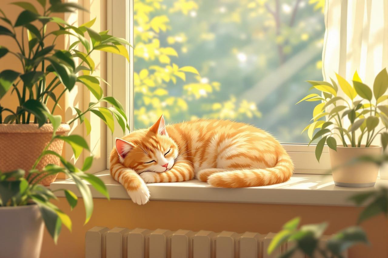 短剧免费观看红果果 - 猫咪的午后，暖心陪伴治愈动漫短剧
