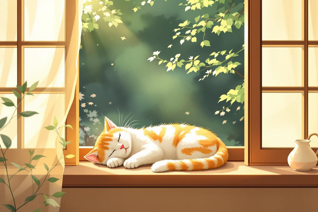 短剧免费观看红果果 - 猫咪的午后，暖心陪伴治愈动漫短剧